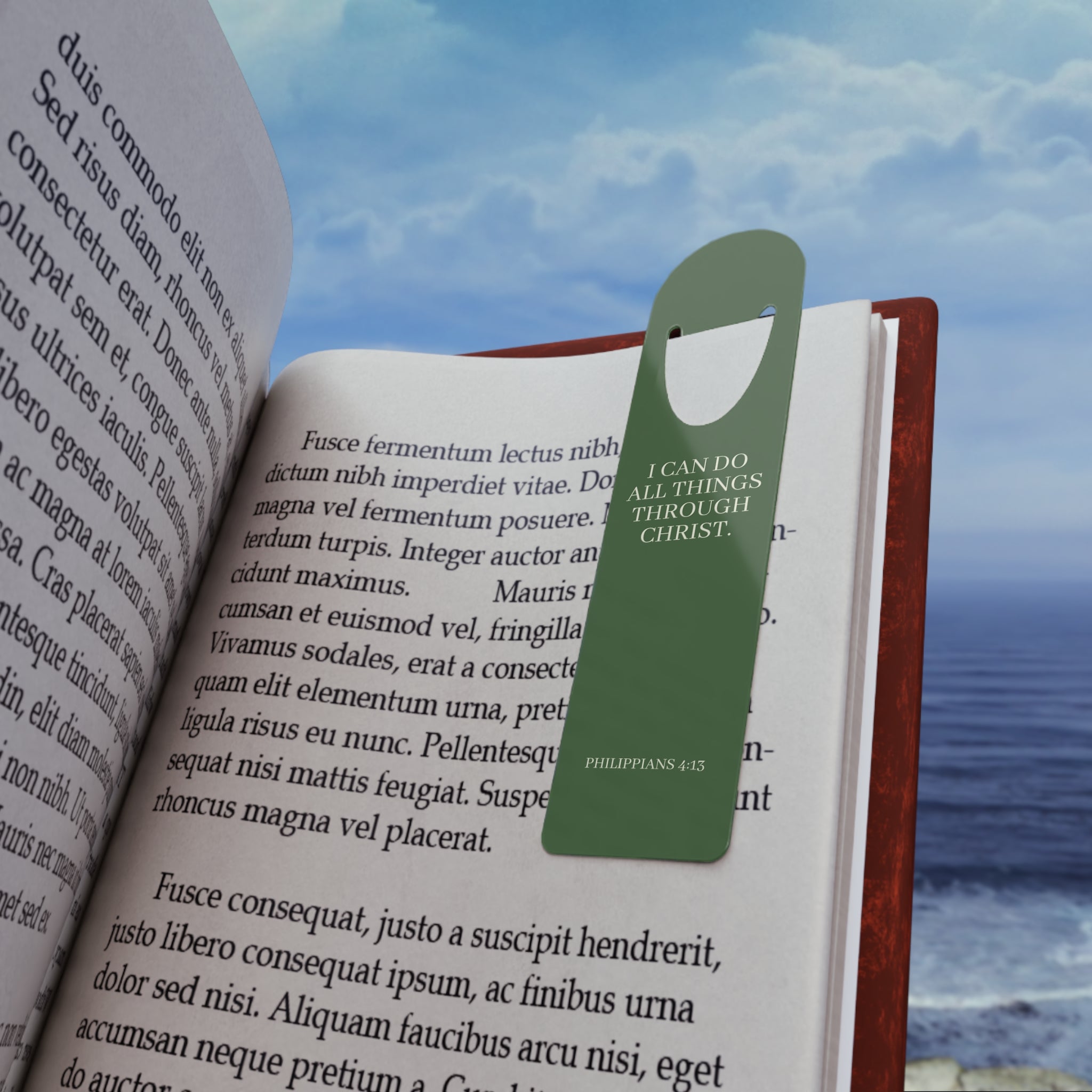 Christian Bookmark — “I Can Do All Things Through Christ” Philippians 4:13 Inspirational Bookmark