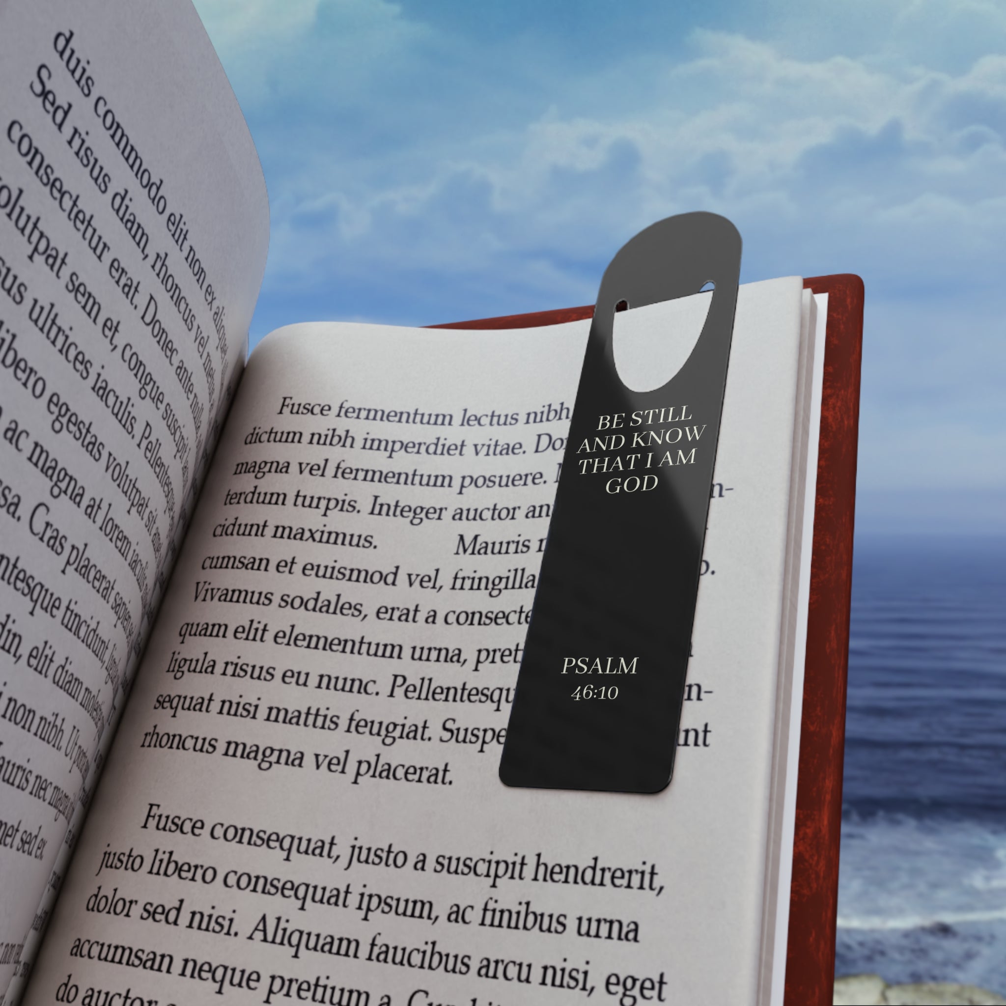 Scripture Bookmark - "Be Still and Know That I Am God" Psalm 46:10 Stainless Faith Bookmark